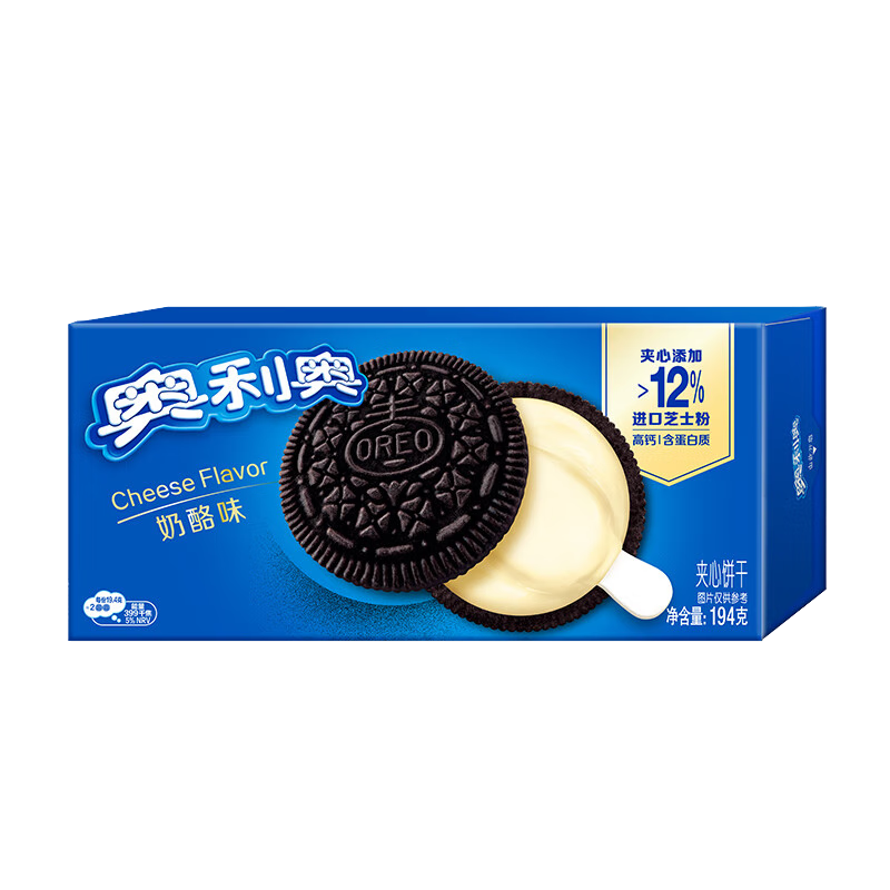 PLUS会员、需首购：Oreo 奥利奥 奶酪味夹心饼干 194g*10件+凑单品 76元包邮（需