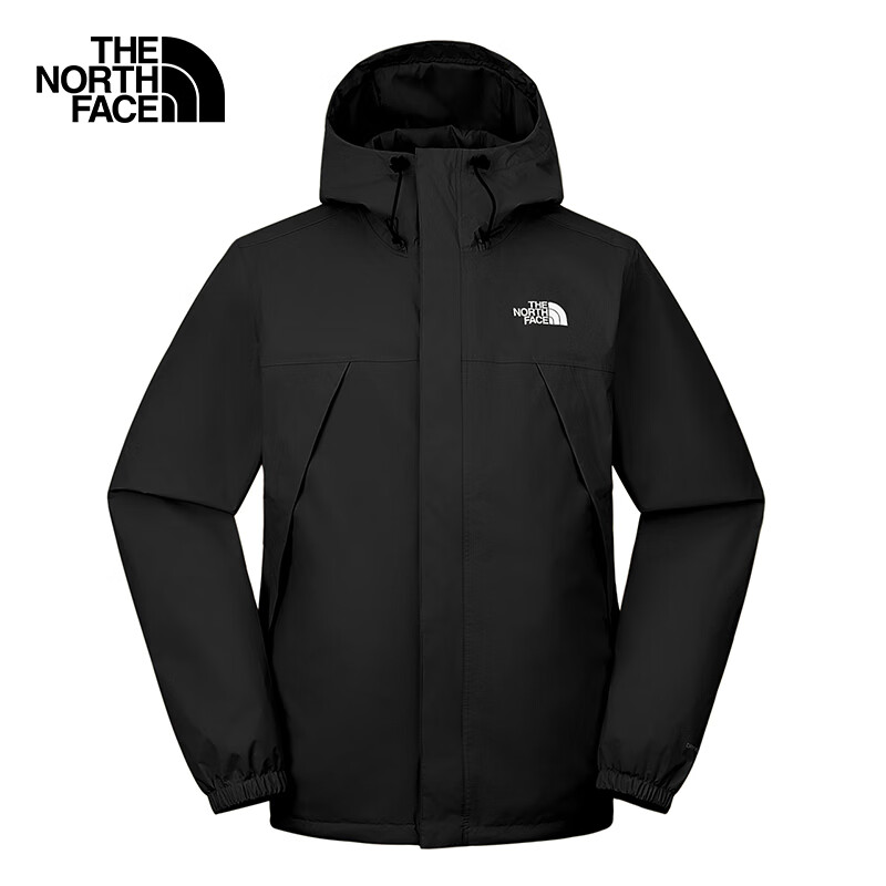 THE NORTH FACE 北面 冲锋衣男山系黑武士户外登山露营夹克单层外套 黑色 XL 834.