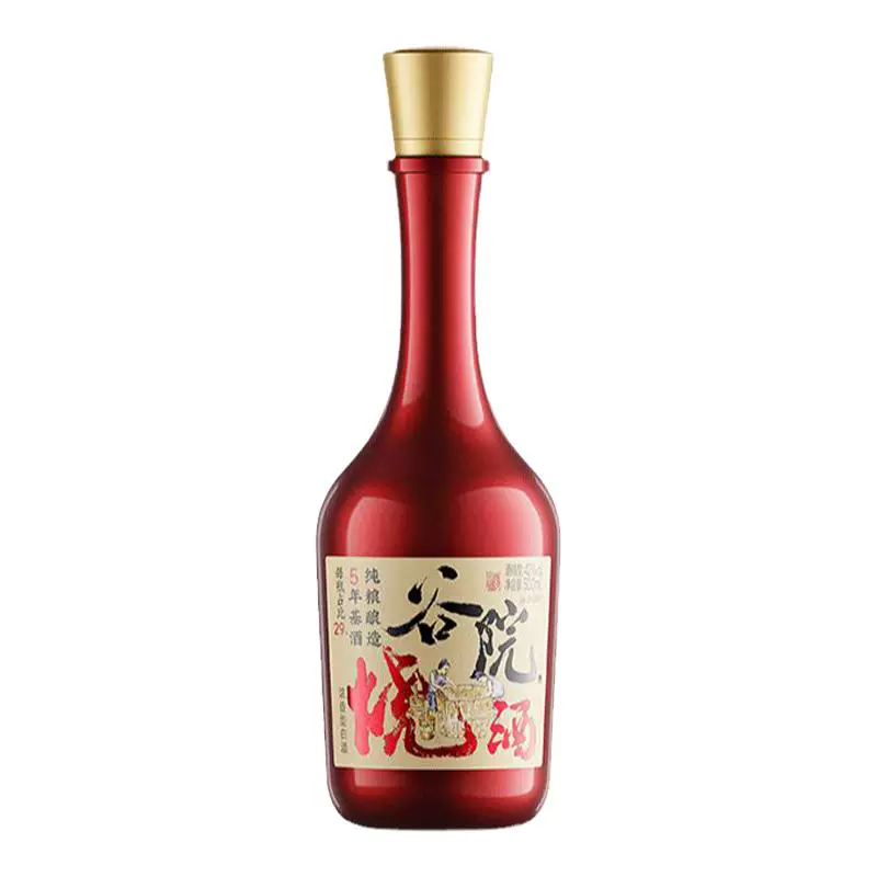 谷小酒 红瓶烧酒浓香型52度 500ml*1瓶 ￥19.9