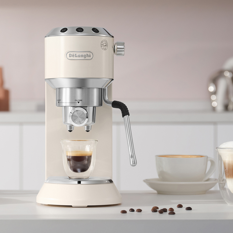 De'Longhi 德龙 Delonghi）咖啡机 半自动咖啡机 EC885.CR 奶油色 1183.24元（需用券