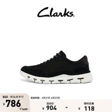 Clarks 其乐 男鞋春夏复古时尚舒适休闲鞋轻便缓震运动鞋男 黑色 261660107 41 90