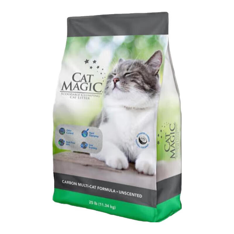 CAT MAGIC 喵洁客 膨润土猫砂 黑标 25磅 ￥83