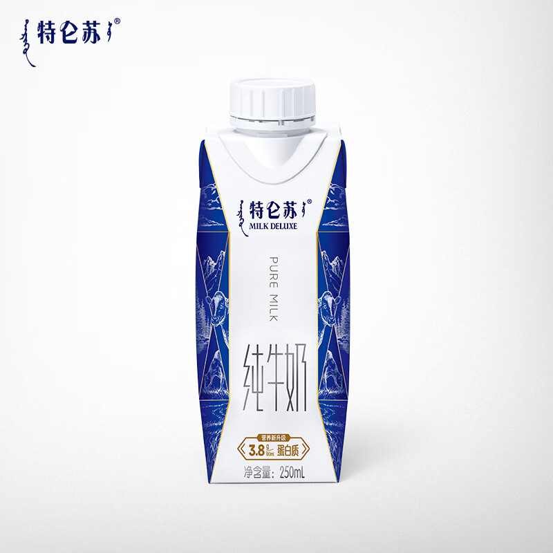 MENGNIU 蒙牛 特仑苏纯牛奶全脂灭菌乳利乐梦幻盖250ml×10包（3.8g乳蛋白） 37.4