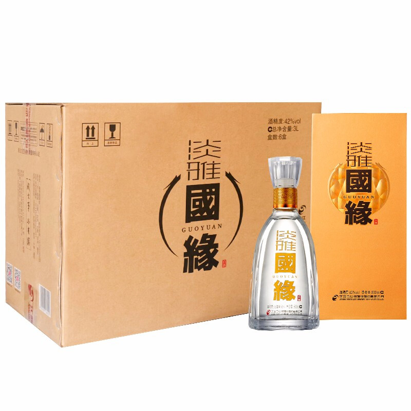 今世缘 国缘淡雅 42度 白酒 500ml*6瓶 672.5元（需用券）