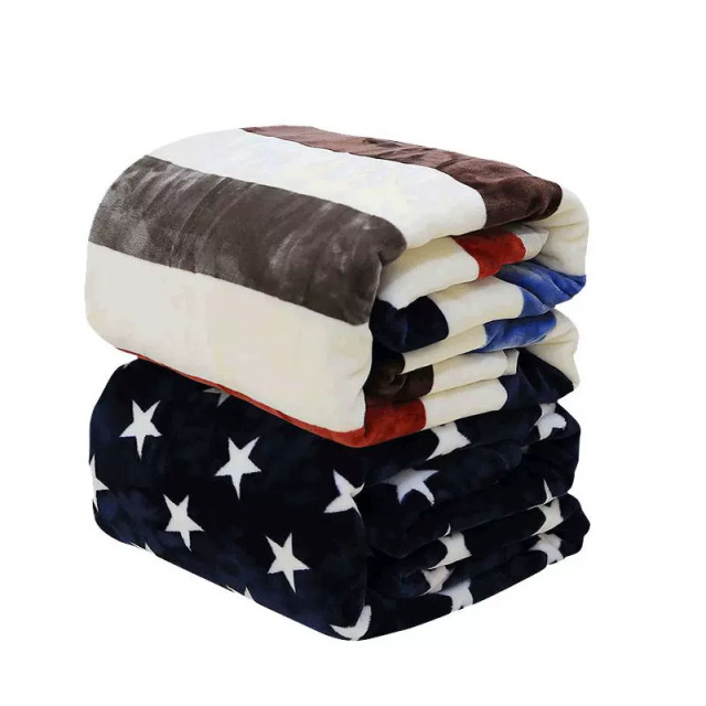 4日0点：玉沙 六色条纹 法兰绒毛毯 2条 9.9元包邮（需用券，可用签到红包）