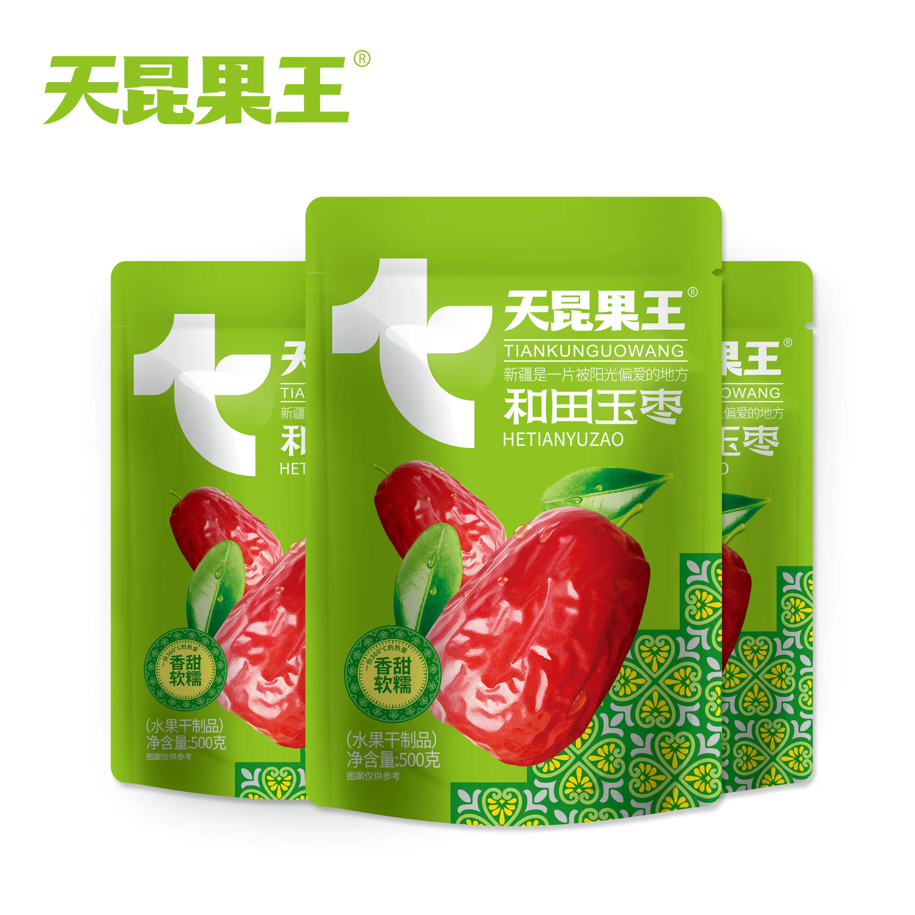 天昆果王 新疆特级红枣整袋500G 券后12.9元