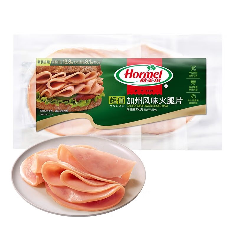 荷美尔 Hormel 超值加州风味火腿片 150g*3袋*2件 59.8元包邮（到手10袋，合5.98元