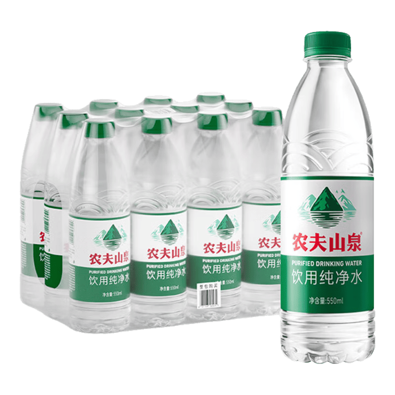 农夫山泉 绿盖 饮用水 550ml×24瓶 17.6元