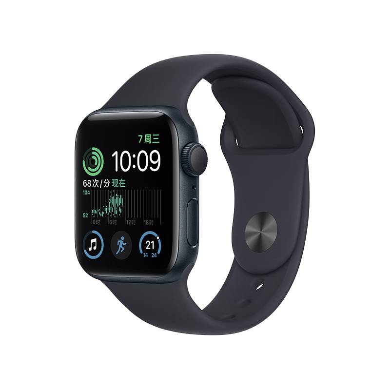 Apple 苹果 Watch SE 2022款 智能手表 40mm GPS款 午夜色不锈钢表壳 A+会员专享 1649.00元