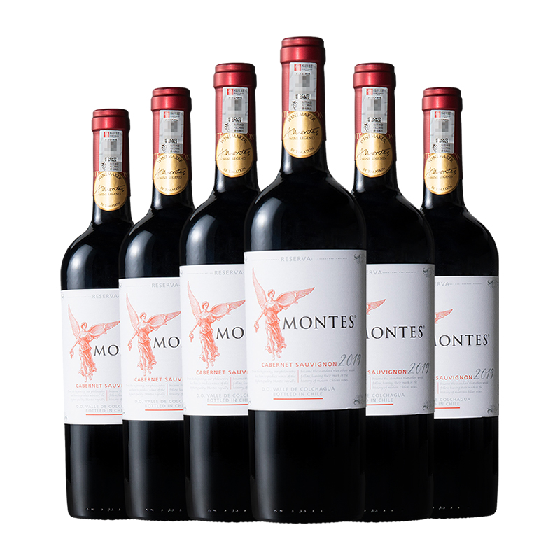 MONTES 蒙特斯 智利原瓶进口 红天使珍藏 赤霞珠 14.5度干红葡萄酒 750ml*6瓶 整箱装 450元（需用券）