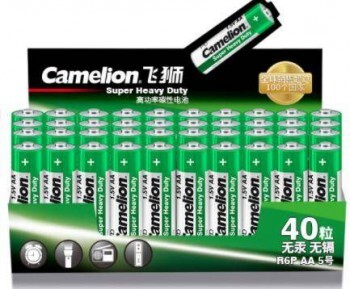 飞狮碳性电池 干电池 R6P/AA/5号 电池 40节