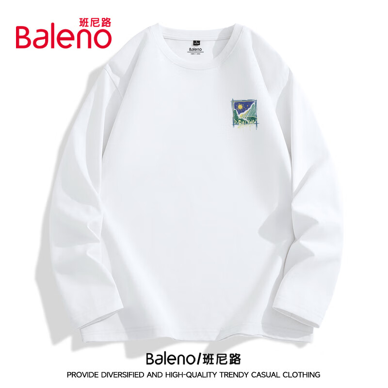 plus会员：班尼路 Baleno 长袖t恤男 37.91元