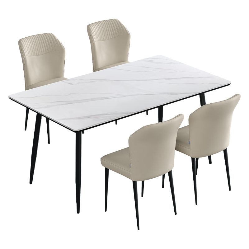 双11、再降价、限地区:全友家居 岩板餐桌椅组合小户型现代简约家用吃饭桌