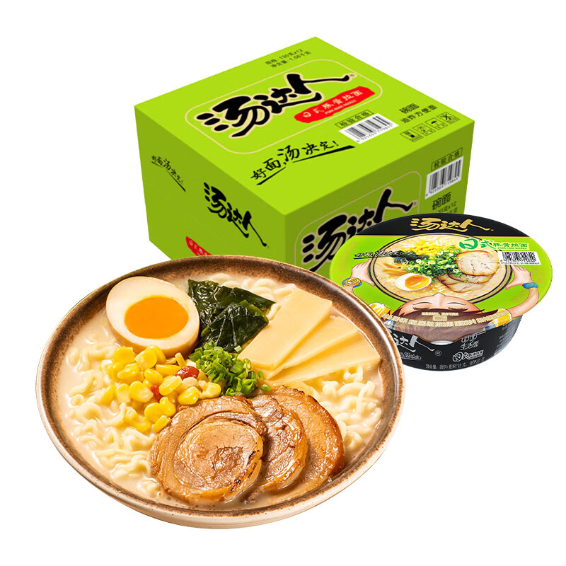 统一 汤达人 日式豚骨拉面 130g*12碗 64.08元 - 线报酷