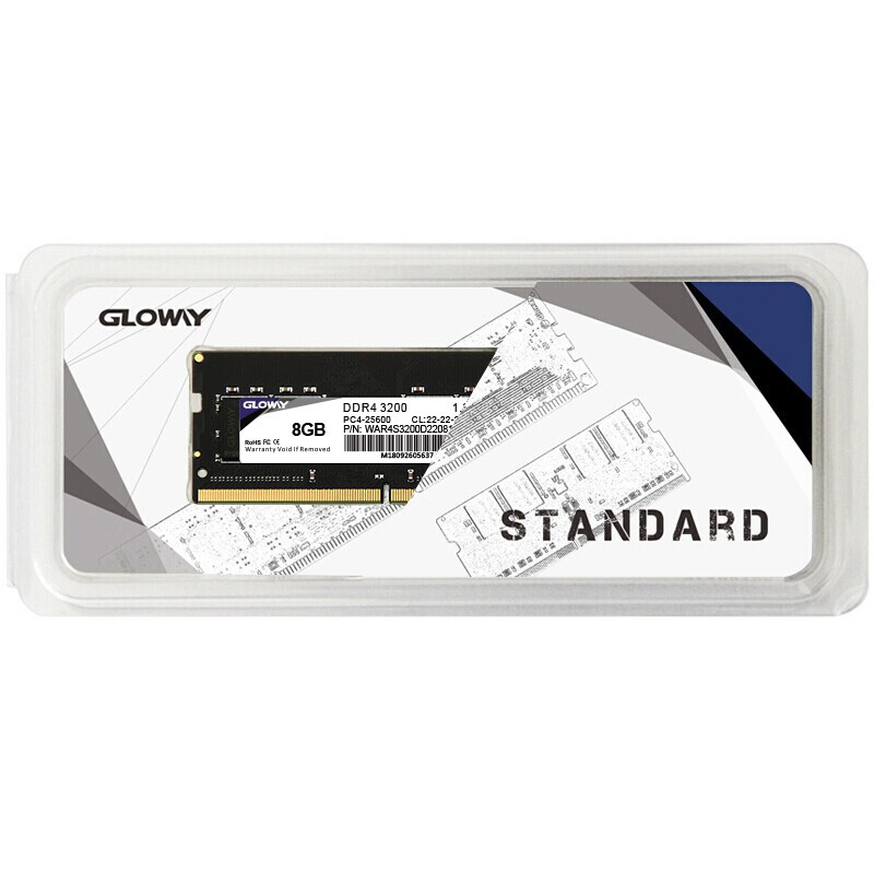 GLOWAY 光威 战将系列 DDR4 3200Mhz 笔记本内存 普条 黑色 32GB 449元