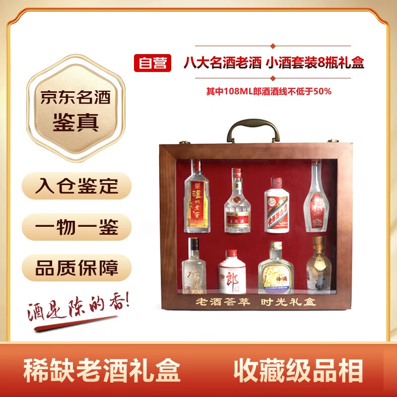 MOUTAI 茅台 八大名酒 小酒套装 8瓶礼盒装 1元