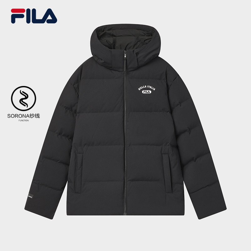 FILA 官方情侣款羽绒服冬新保暖面包服连帽加厚上衣男女 1359元（需用券）