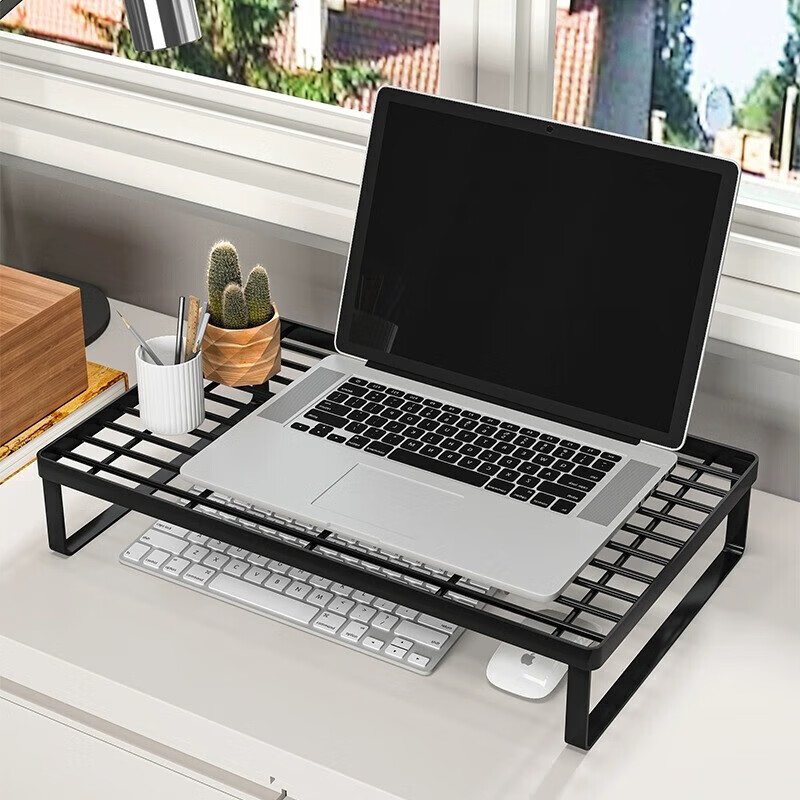 木格格 笔记本电脑支架散热底座电脑显示器屏幕增高架家用桌面收纳置物架