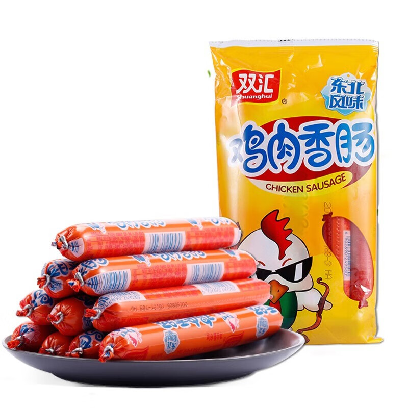 Shuanghui 双汇 火腿肠鸡肉香肠东北风味55g粗大煎炸 鸡肉香肠55g*10支 5.77元（