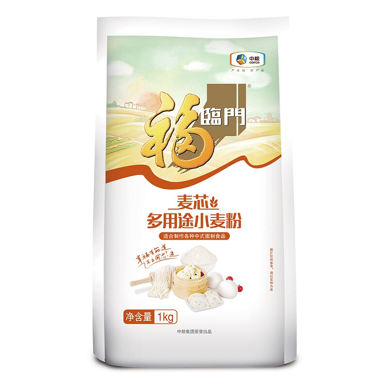 福临门 麦芯多用途小麦粉 1kg 6.56元