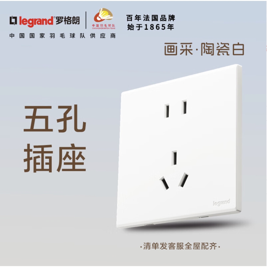 legrand 罗格朗 开关插座 10A正五孔插座 3.9元（需用券）