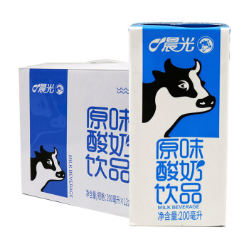 晨光 牛奶酸味牛奶乳饮品饮料200ml*12盒箱装儿童常温新鲜早餐奶 29.9元