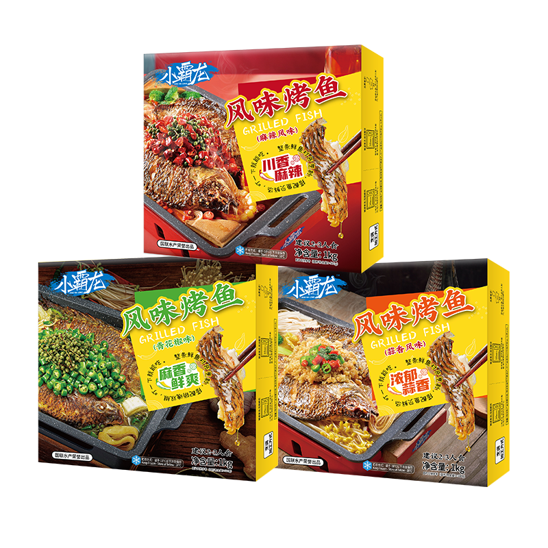 国联 小霸龙蒜香青花椒麻辣烤鱼1kg*3盒*3件 189.7元(折21元/条,共9条)