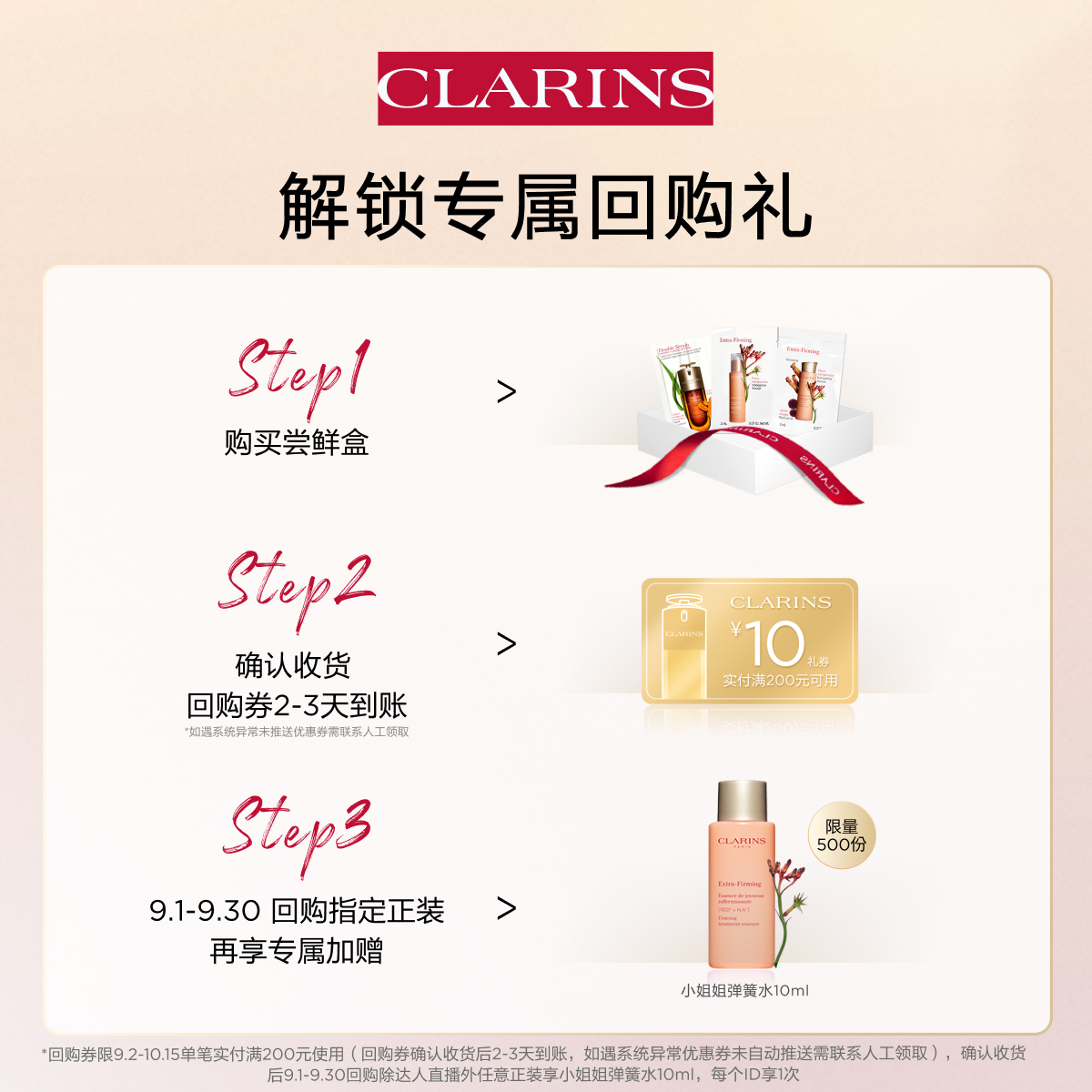 CLARINS 娇韵诗 双萃精华焕颜日霜会员体验装 999元