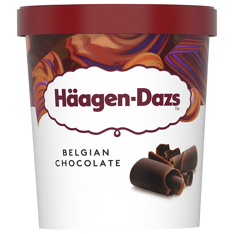 哈根达斯 Häagen·Dazs 经典比利时巧克力口味大桶冰淇淋473ml 家庭装 42.25元