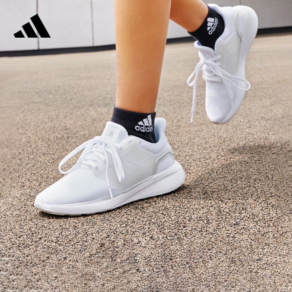 adidas 阿迪达斯 EQ19 RUN随心畅跑舒适跑步运动鞋女阿迪达斯官方H68092 白色 38(2