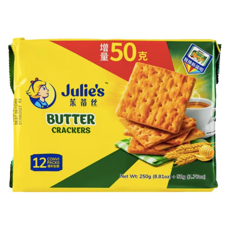 Julie's 茱蒂丝 奶油苏打饼干 250g+50g 6.33元