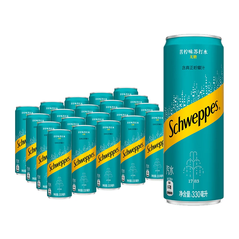 可口可乐 怡泉无糖苏打水 苦柠味 碳酸饮料330ml*20罐 25.7元 - 线报酷
