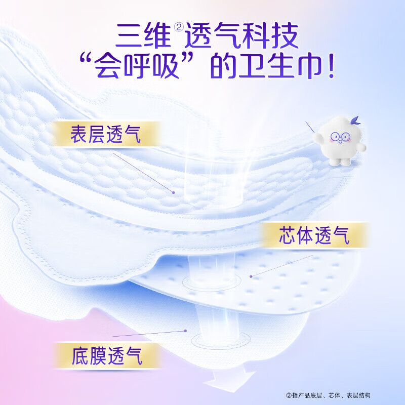 LADYCARE 洁婷 绵柔卫生巾透气双U日夜用姨妈巾组合套装 双U日夜组合25片 6.9元