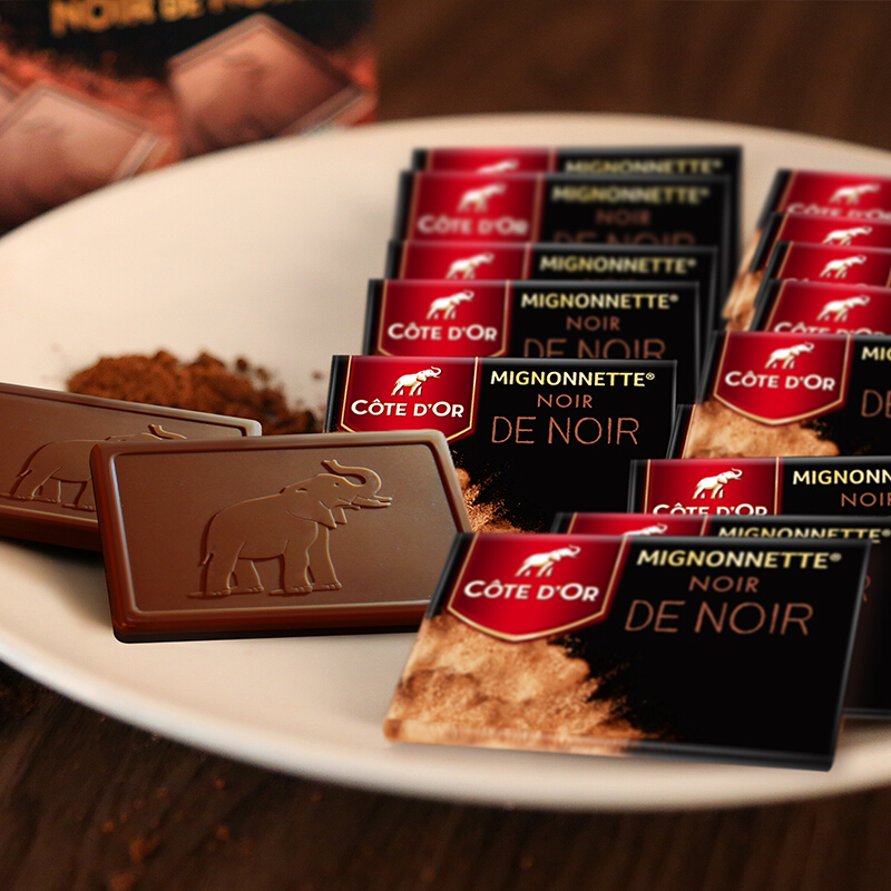 克特多金象 巧克力54%可黑巧克力礼盒240g分享装休闲零食 年货礼盒生日礼物 