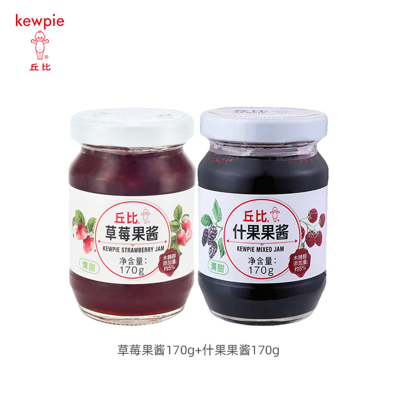 今日必买：kewpie 丘比 什锦果酱+草莓果酱 16.9元