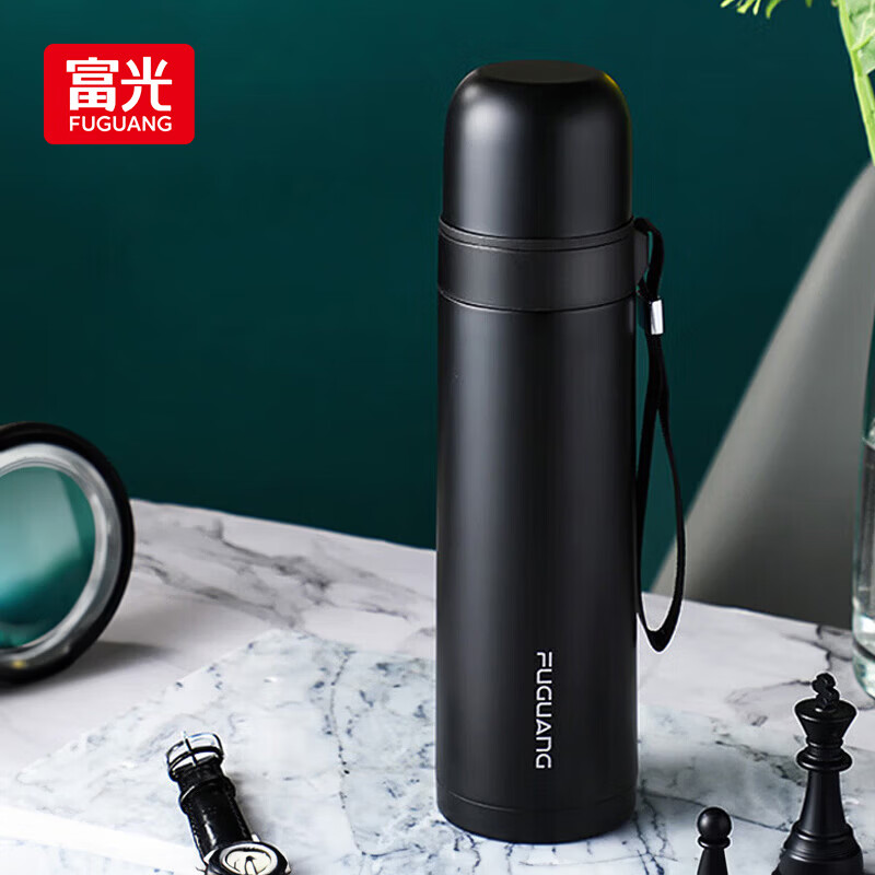 富光 304不锈钢一杯双饮便携茶杯 500ml 36.89元 - 线报酷