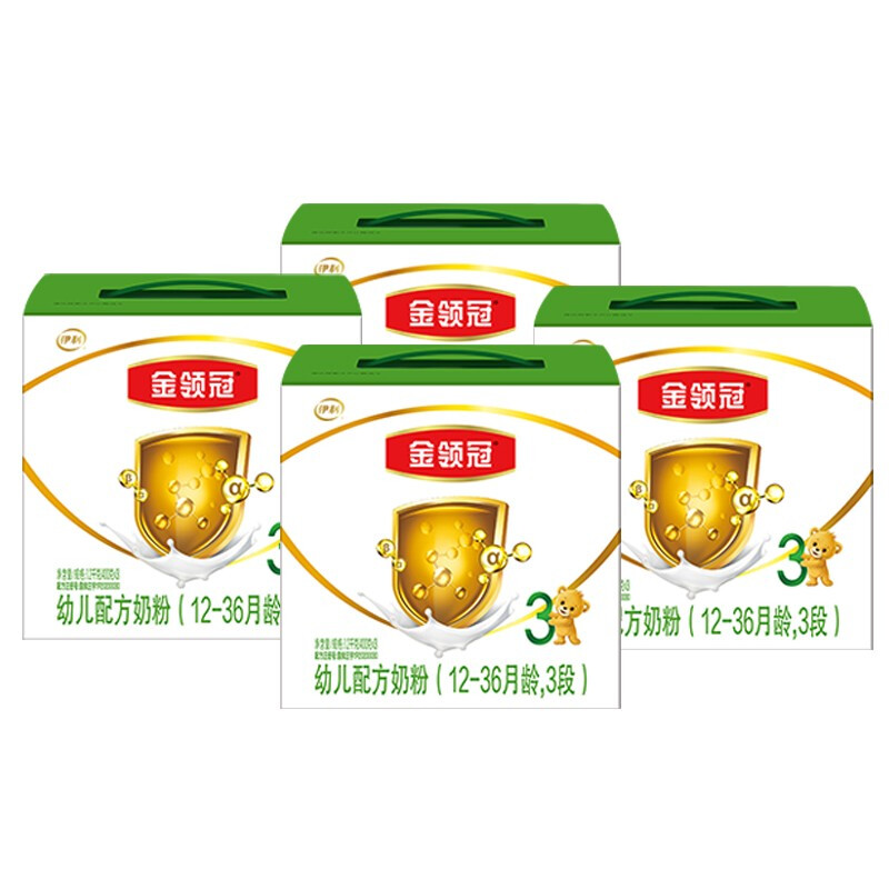金领冠 伊利金领冠育护3段1-3岁婴幼儿奶粉1.2kg×4 399.6元