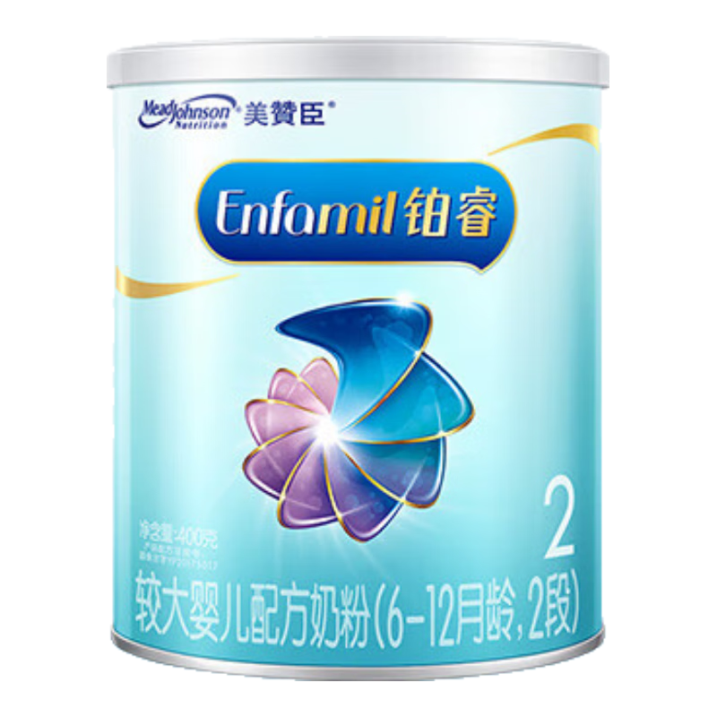 Mead Johnson 美赞臣 铂睿A2 2段 婴幼奶粉 400g 1罐 77.9元