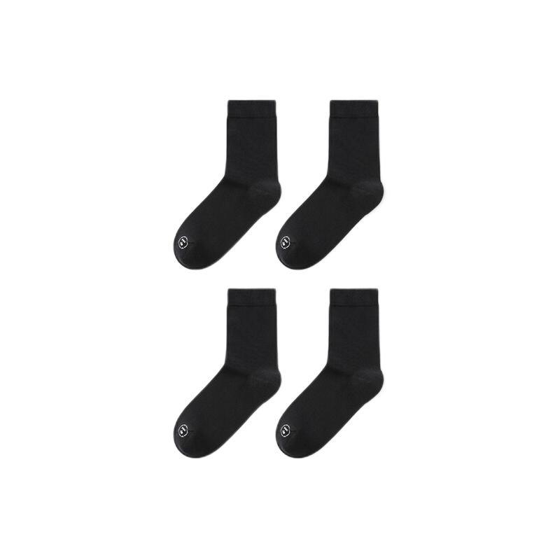 京东京造 男士纯棉中筒袜套装 22JD001 4双装 黑色 31.9元（需用券）