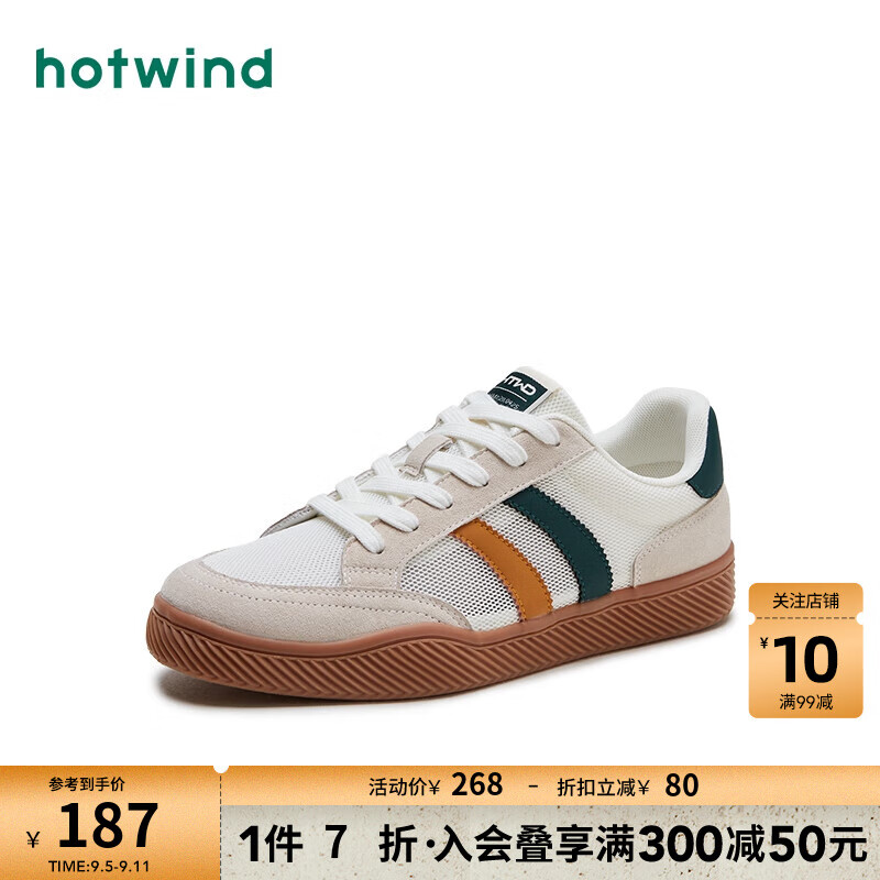 hotwind 热风 男士潮流网面百搭休闲板鞋 113.94元（需用券）