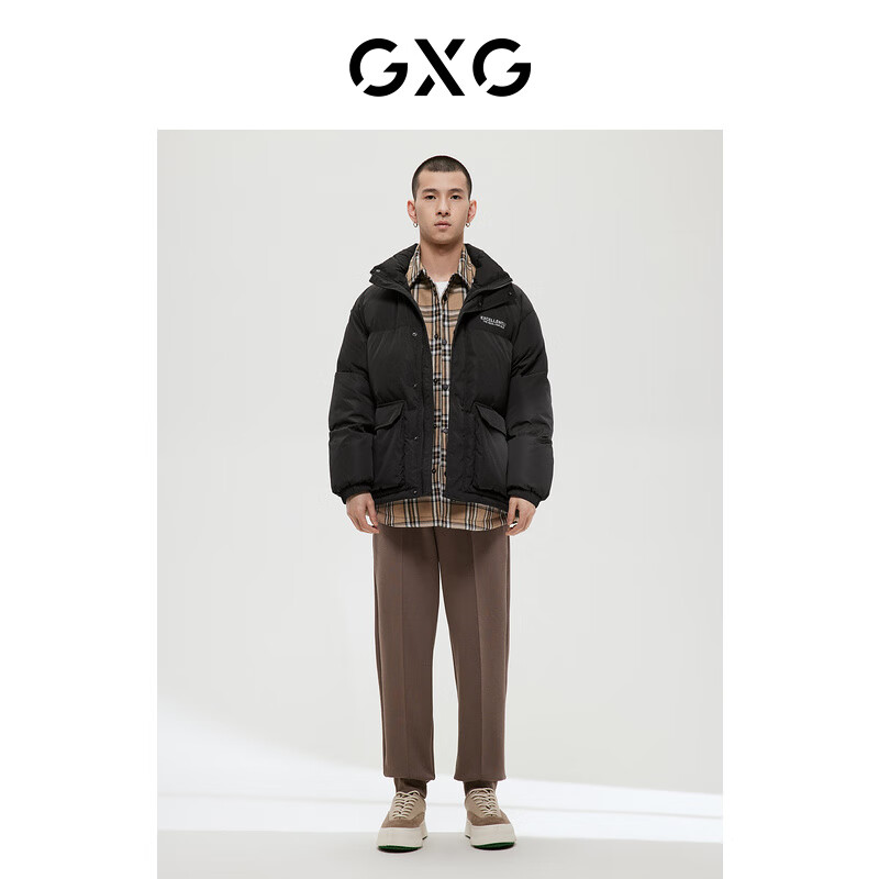 GXG 断码清仓！极简系列 22款黑色羽绒服GD1111264J 330.66元（需用券）