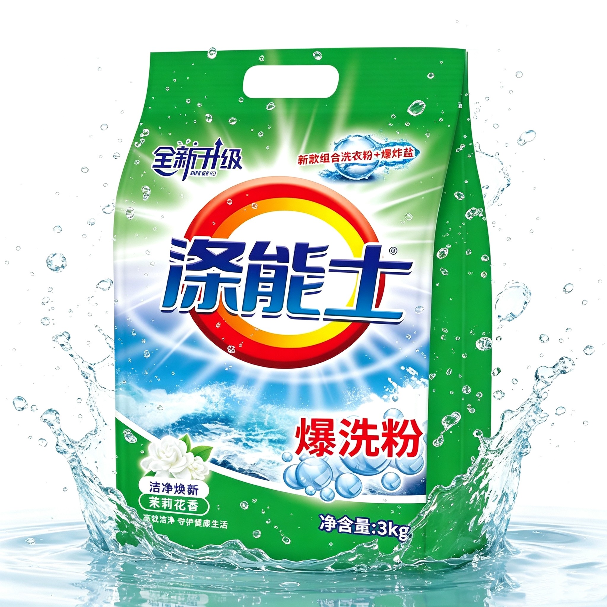 涤能士 爆洗粉 6斤*1袋 茉莉香 12.9元（需用券）