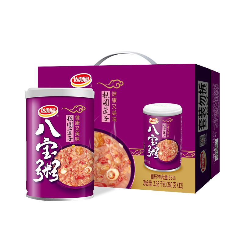 达利园 桂圆莲子八宝粥 280g*12罐 32.9元