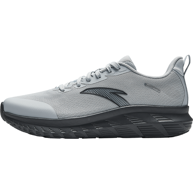 安踏 男鞋跑步鞋 冬季网面轻便缓震软底抓地 纯色跑鞋 男士 141元（超V会员