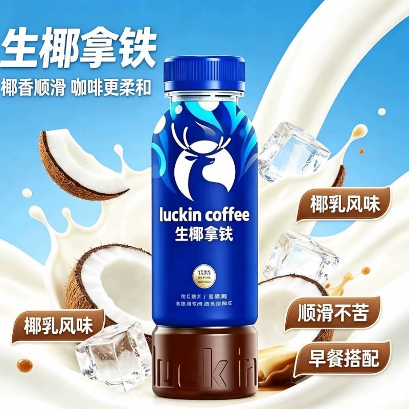 瑞幸咖啡 瑞幸生椰拿铁300ml/瓶即饮咖啡小瓶便携丝滑口感椰乳风味下午茶 22.02元 - 线报酷