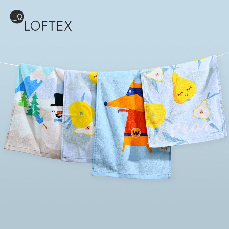 LOFTEX 亚光 幼儿园毛巾儿童专用a类全棉婴儿洗脸纯棉纱布男女孩 森林物语童