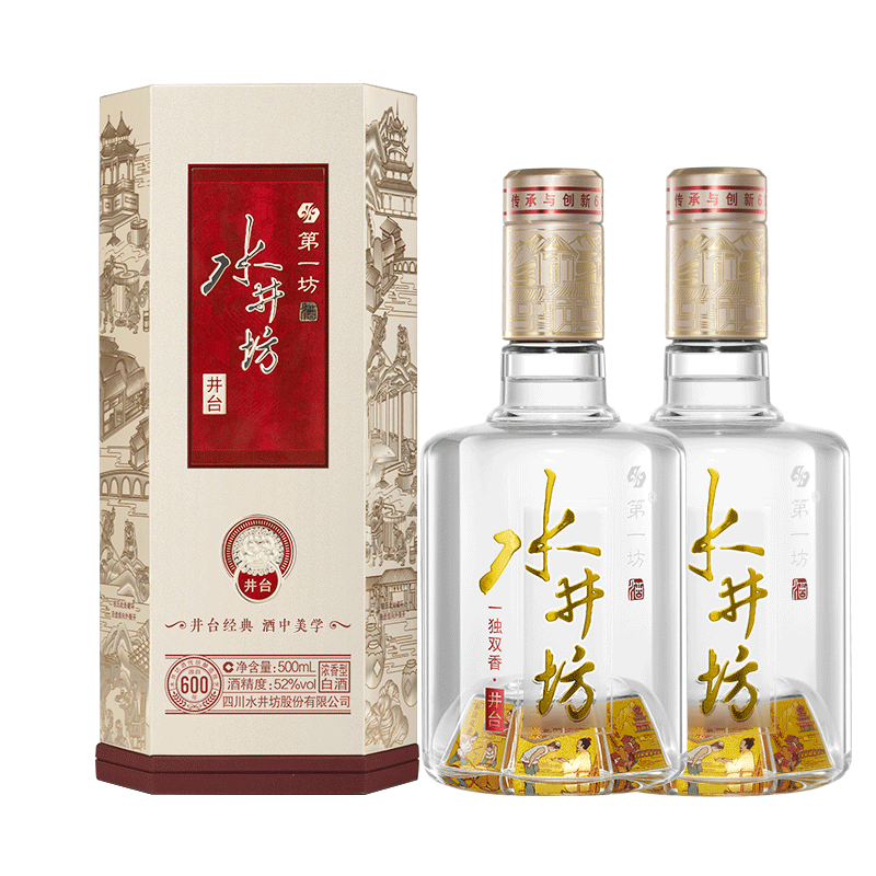 京东百亿补贴：水井坊 井台 52度 浓香型白酒 500ml*2瓶 920元 包邮