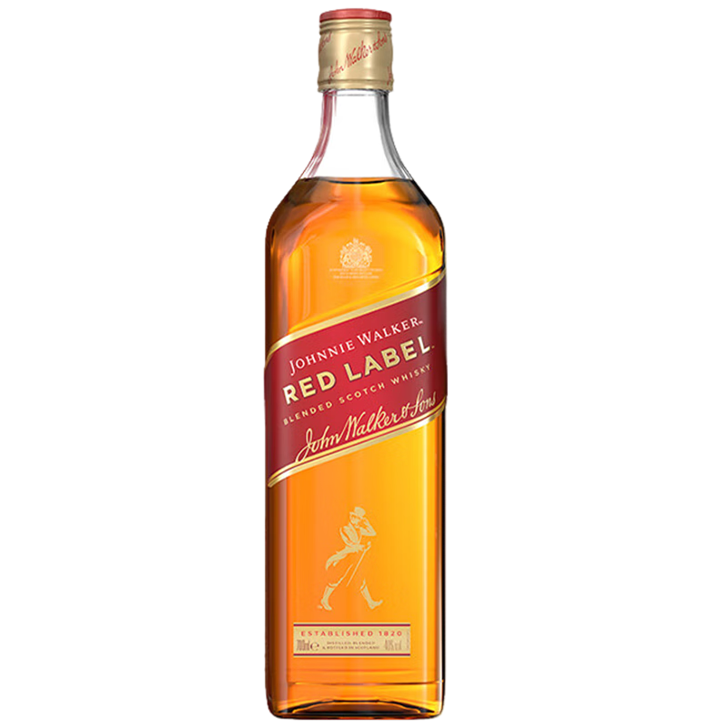 京东百亿补贴：Johnnie Walker 尊尼获加 红方红牌 调和型威士忌 700ml 单瓶装 76.