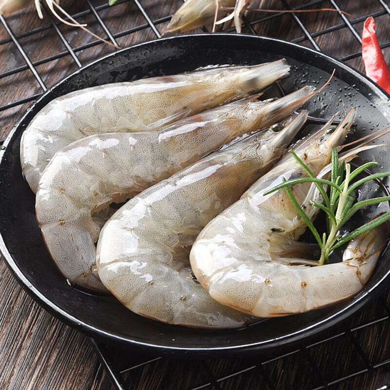 馋食悠香 厄瓜多尔白虾1.6kg/盒 80-96只大虾 海鲜水产 59元