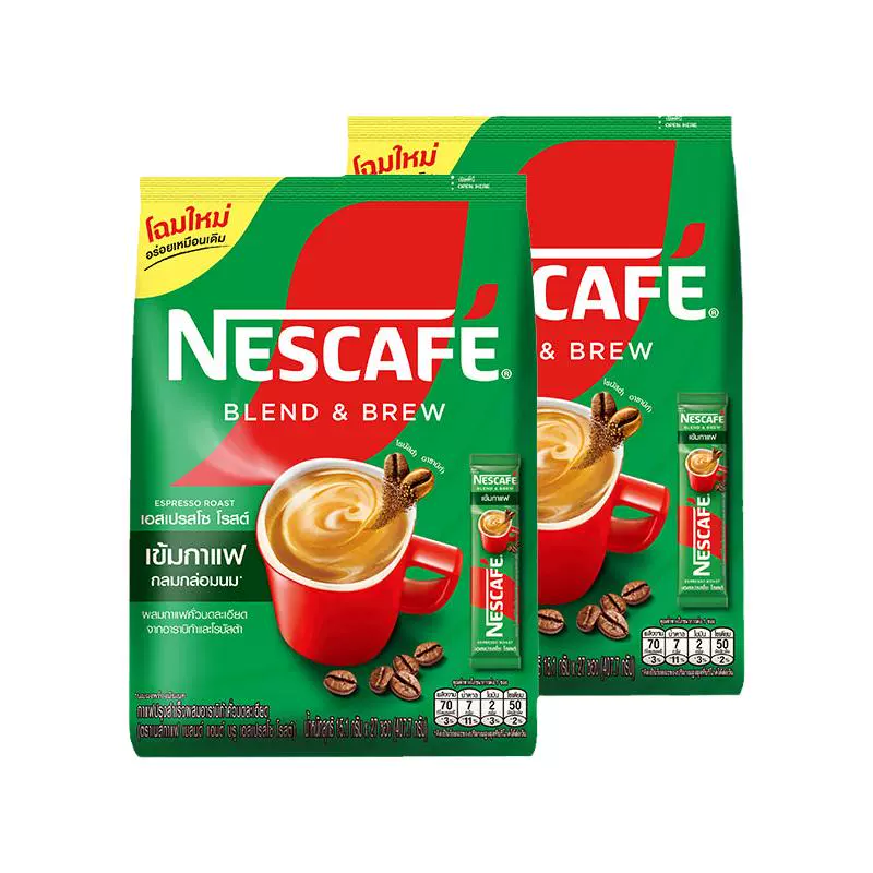 Nestlé 雀巢 Nescafe 雀巢 特浓原味速溶咖啡 27条*2袋 泰国进口 ￥50.9